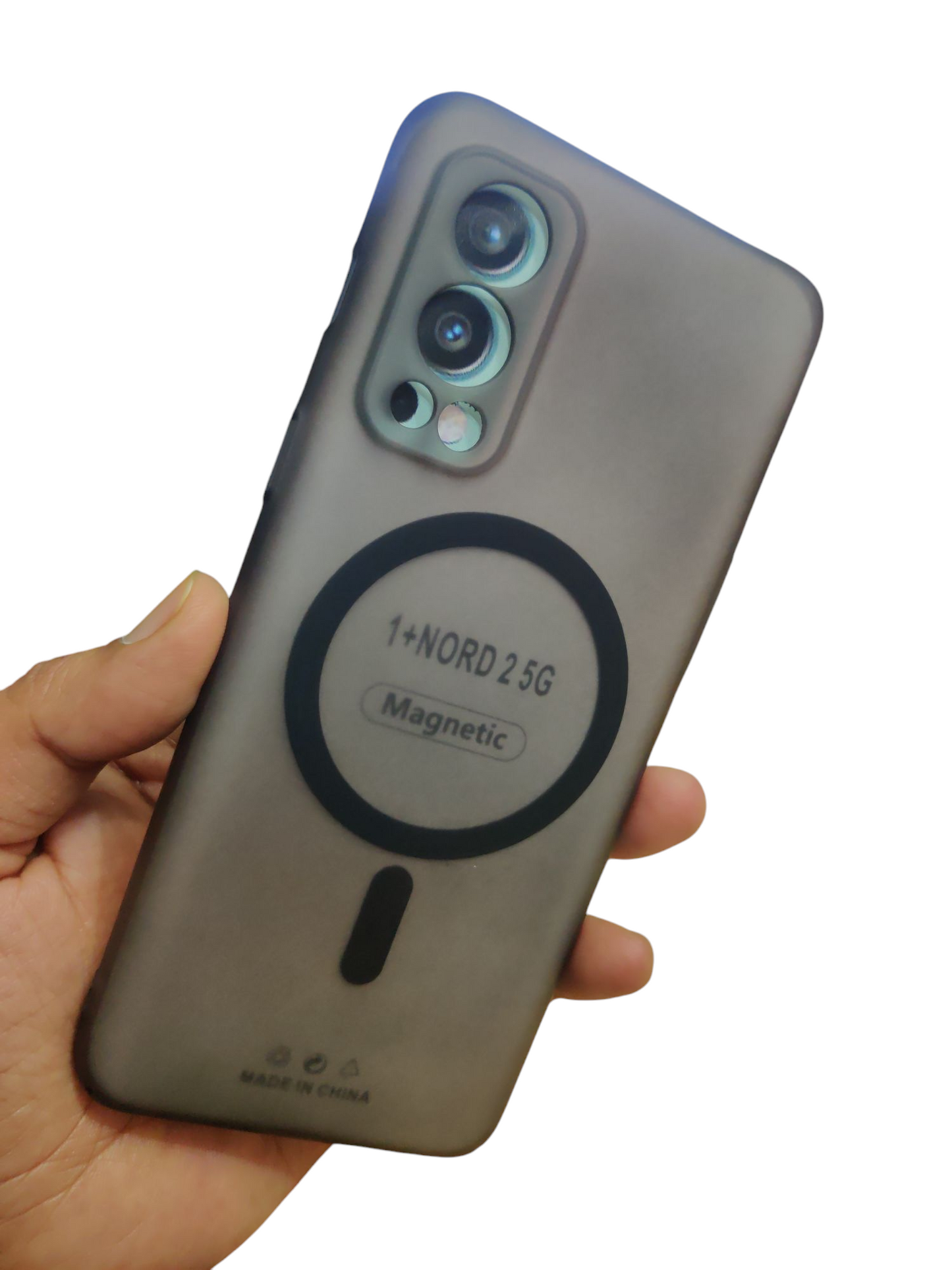 OnePlus Nord 2 5G Premium Quality Magsafe Matte Hard Plastic Back Cover Case - Royal Star