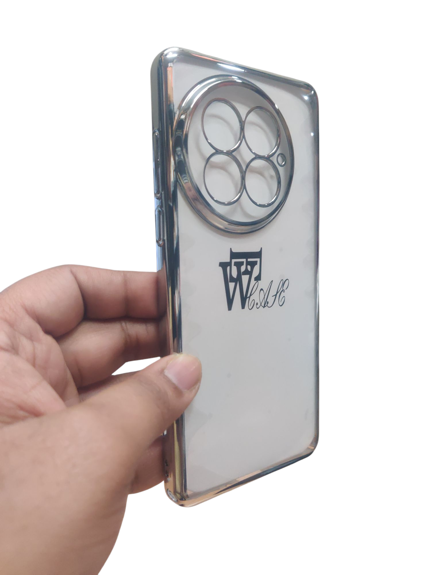 OnePlus 13 5G Premium Quality Hard Plastic Transparent Side Chrome Back Cover Case - Royal Star
