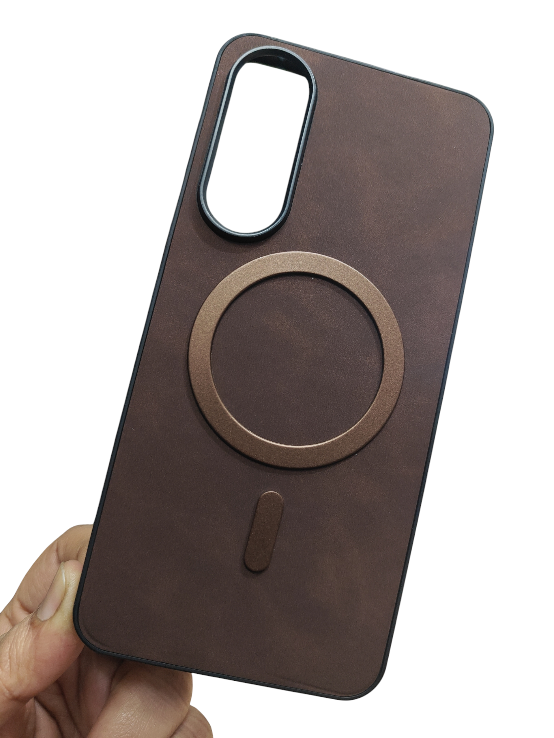 OnePlus Nord 5 / Nord5 5G Magsafe Premium Quality Leather ( Side Soft, Back Hard ) Back Cover Case - Royal Star