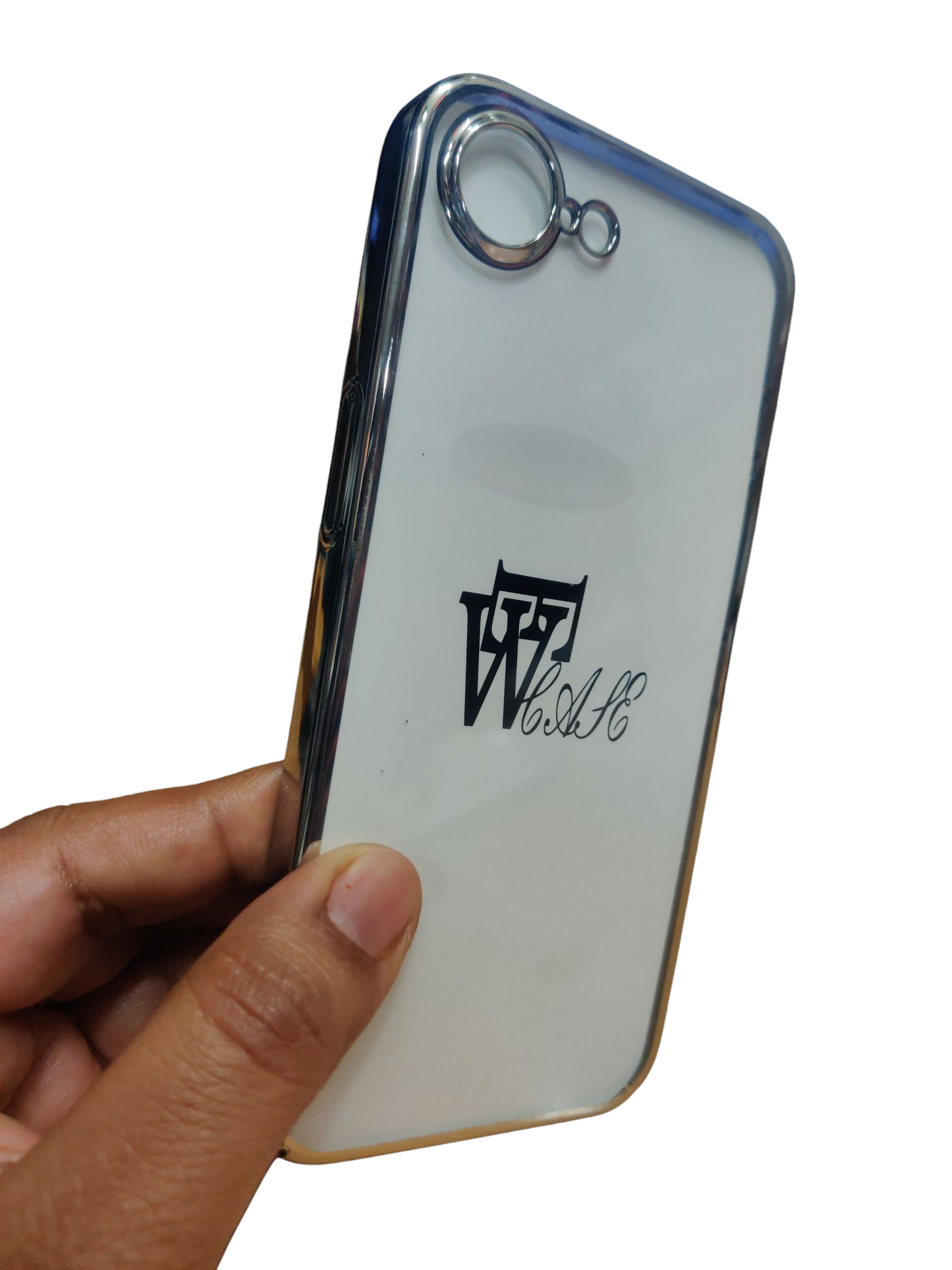 Apple iPhone 16E Premium Quality Hard Plastic Transparent Side Chrome Back Cover Case - Royal Star