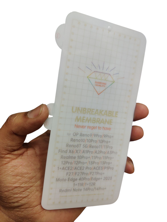 Realme 10 Pro Plus / 11 Pro / 11 Pro Plus / 12 Pro / 12 Pro Plus / 13 Pro / 13 Pro Plus / P1 Pro / P2 Pro Clear Finish Front Membrane Screen Protector Guard