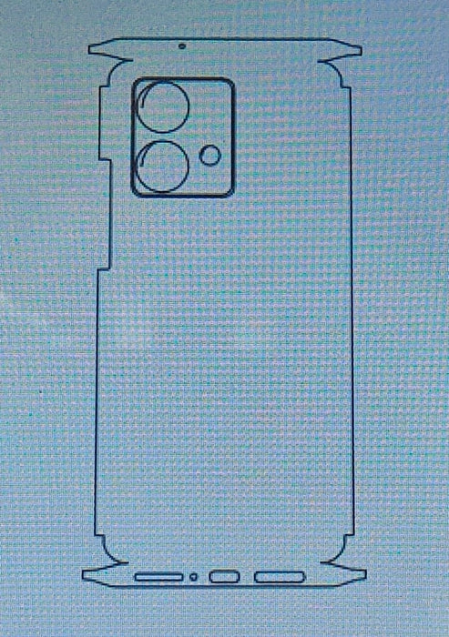 Motorola Moto Edge 40 Neo Matte & Glossy Finish Back Lamination Membrane Protector Protection Guard - Royal Star