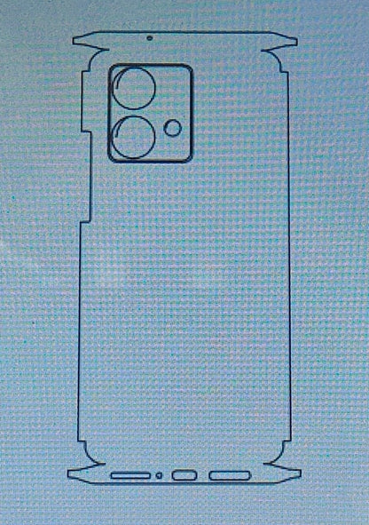 Motorola Moto Edge 40 Neo Matte & Glossy Finish Back Lamination Membrane Protector Protection Guard - Royal Star