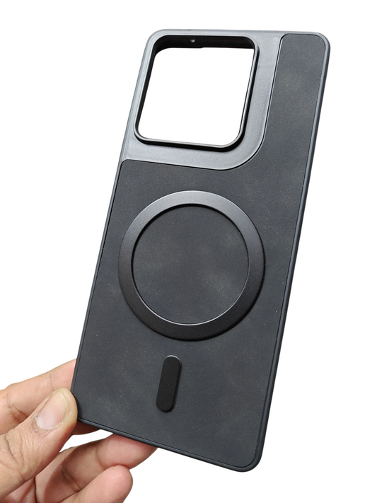 Motorola Moto Edge 60 Fusion / Moto Edge 60 / Edge 60S 5G Magsafe Premium Quality Leather ( Side Soft, Back Hard ) Back Cover Case