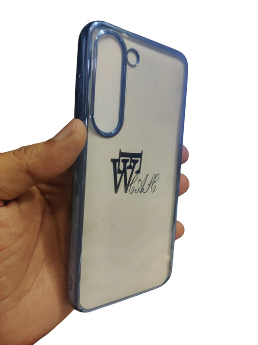 Samsung Galaxy S23 5G Premium Quality Hard Plastic Transparent Side Chrome Back Cover Case