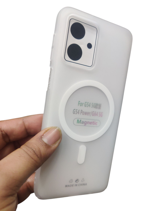 Motorola G54 / G54 Power / G64 5G Premium Quality Magsafe Matte Hard Plastic Back Cover Case