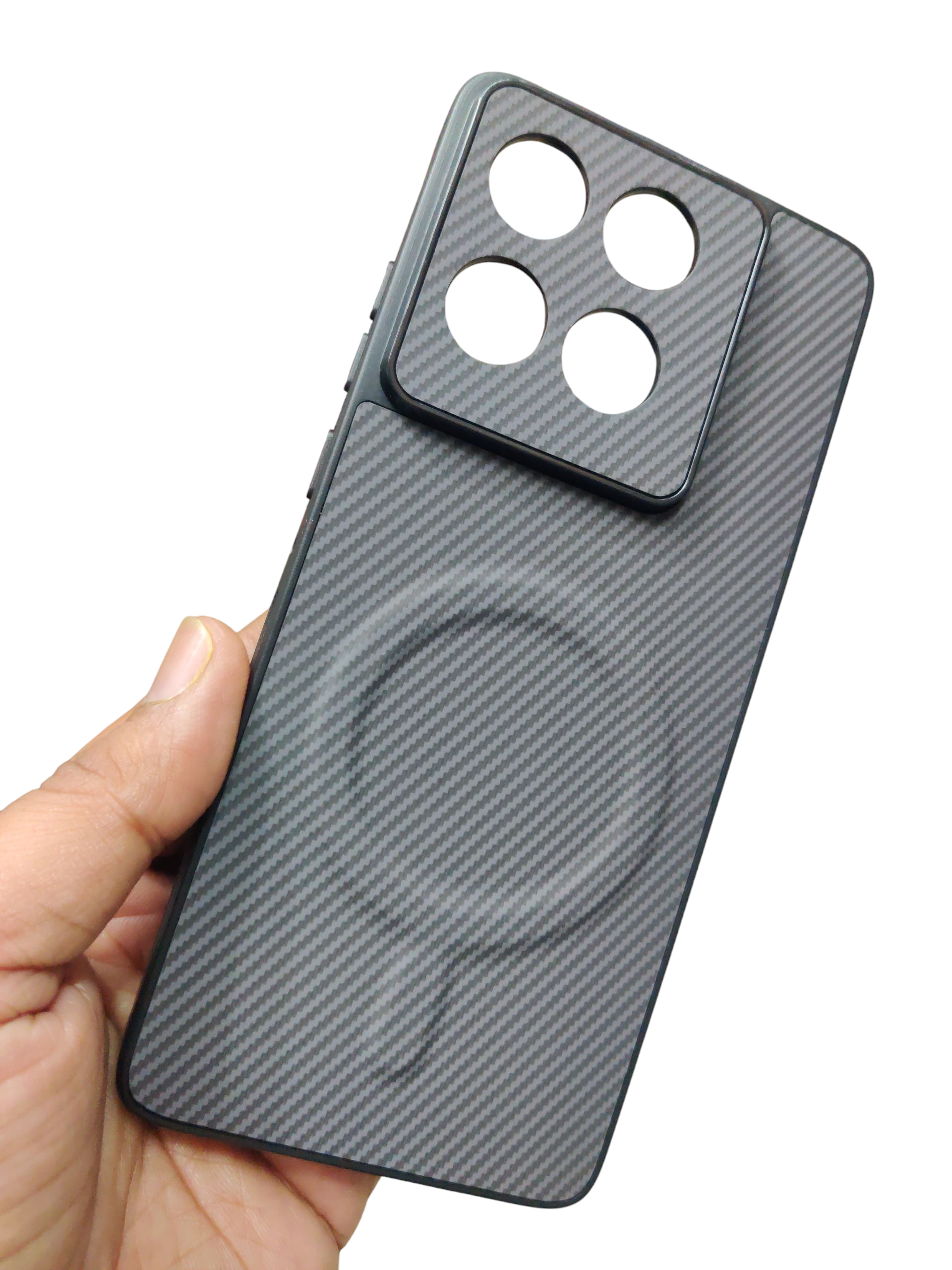 Motorola Moto Edge 60 Pro Premium Quality Carbon Leather Magsafe Hard Back Cover Case - Royal Star