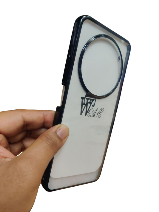 Xiaomi Redmi 14C / Redmi A4 / Poco C75 / Poco M7 5G Premium Quality Hard Plastic Transparent Side Chrome Back Cover Case