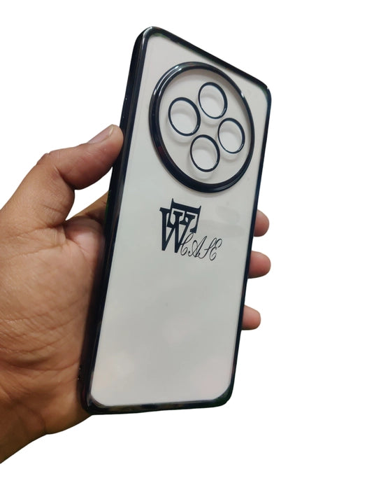 Oppo F27 5G Premium Quality Hard Plastic Transparent Side Chrome Back Cover Case