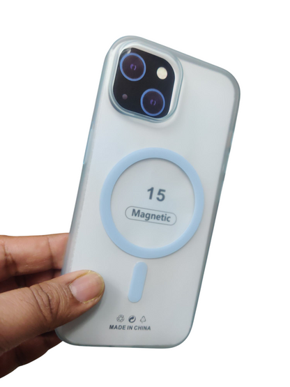 Apple iPhone 15 Premium Quality Magsafe Matte Hard Plastic Back Cover Case - Royal Star