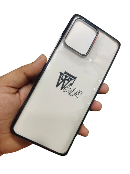 Motorola Moto Edge 50 Premium Quality Hard Plastic Transparent Side Chrome Back Cover Case - Royal Star