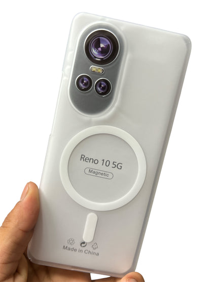 Oppo Reno 10 / Reno 10 Pro 5G Premium Quality Magsafe Matte Hard Plastic Back Cover Case