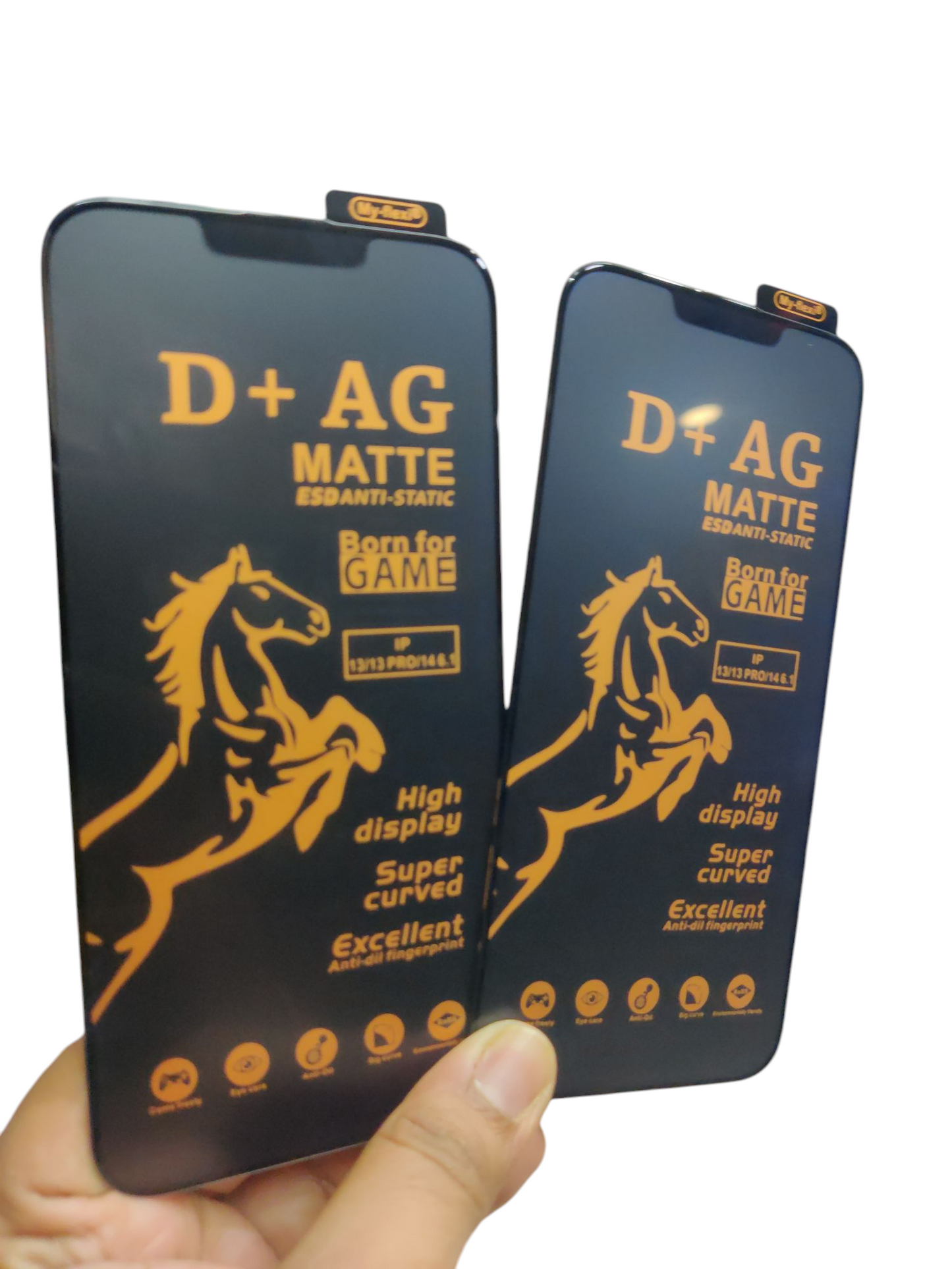 Apple iPhone 13 / iPhone 13 Pro / iPhone 14 Matte Finish Tempered Glass Screen Protector Guard ( Pack of 2Pcs Tempered Glass )