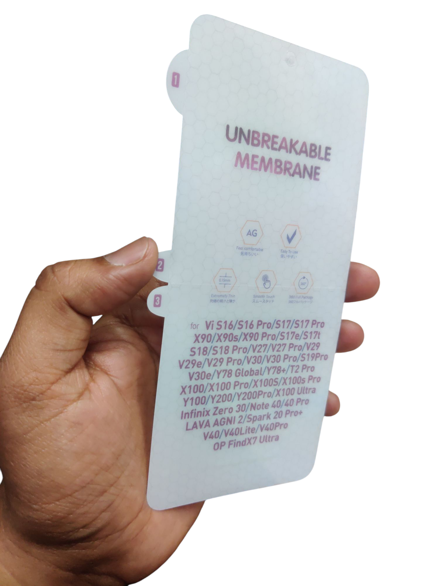 Infinix Zero 30 / Infinix Note 40 / Note 40 Pro / Lava AGNI 2 / Tecno Spark 20 Pro Plus / Oppo Find X7 Ultra Matte Finish Front Membrane Screen Scratch Protector Guard - Royal Star