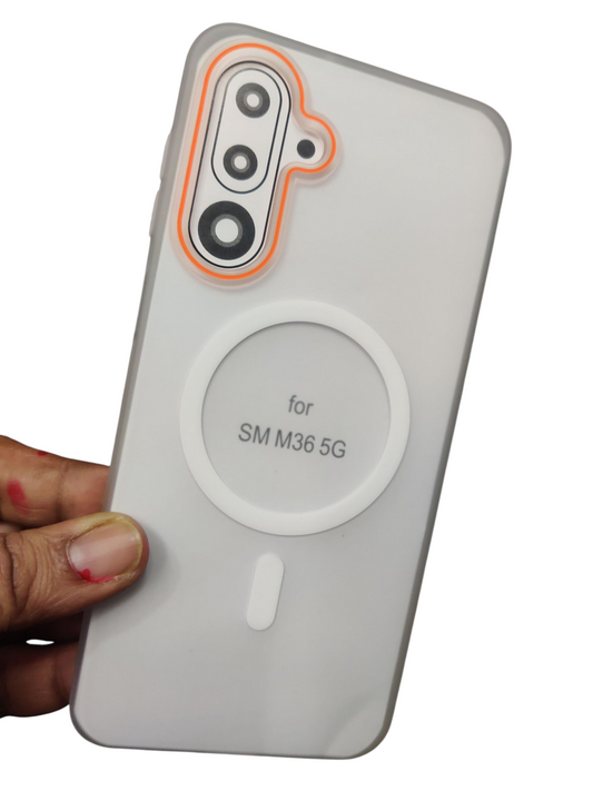 Samsung Galaxy M36 / F36 5G Royal Star Premium Quality Magsafe Matte Hard Plastic Back Cover Case