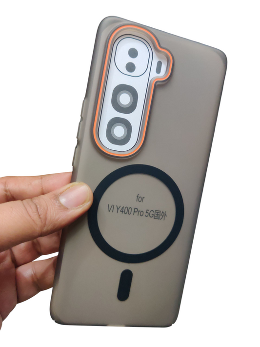 Vivo Y400 Pro Royal Star Premium Quality Magsafe Matte Hard Plastic Back Cover Case