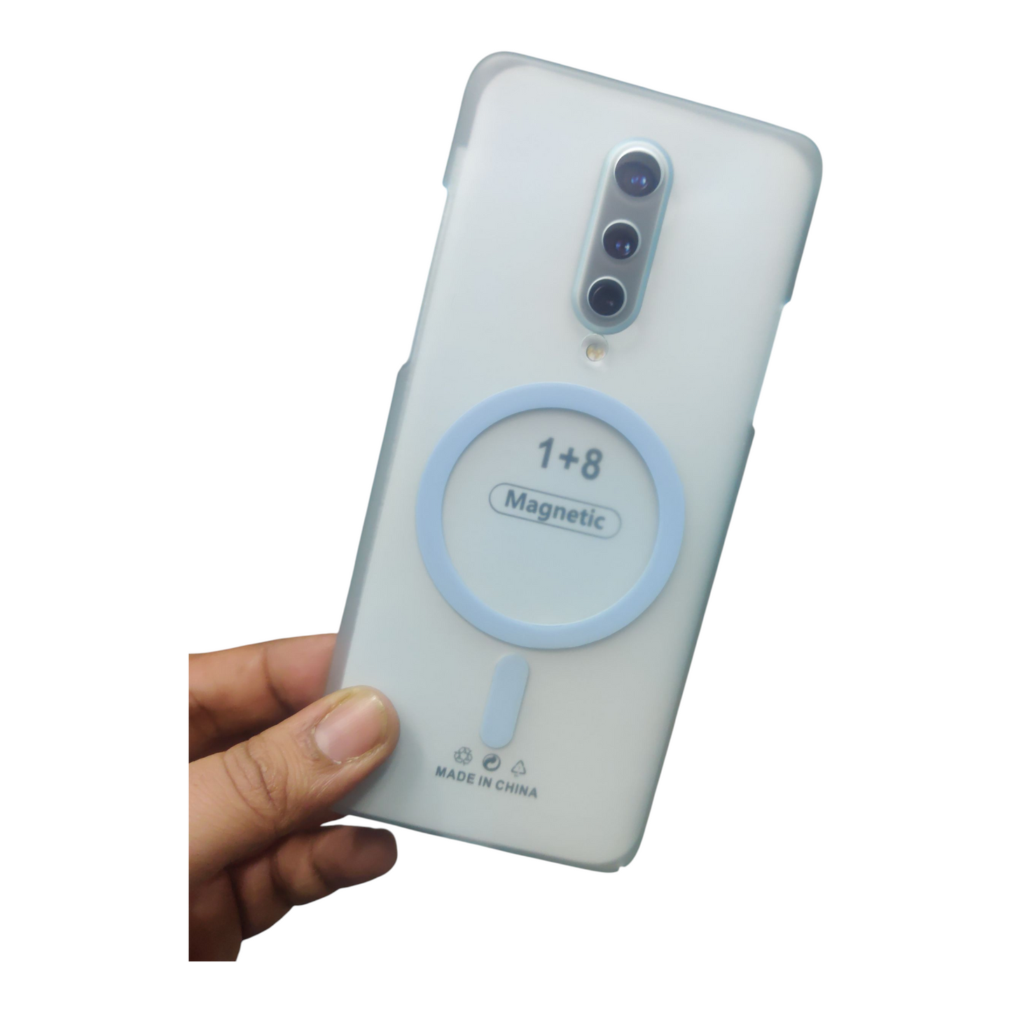 OnePlus 8 Premium Quality Magsafe Matte Hard Plastic Back Cover Case - Royal Star