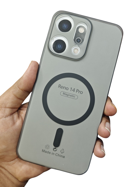 Oppo Reno 14 Pro 5G Premium Quality Magsafe Matte Hard Plastic Back Cover Case