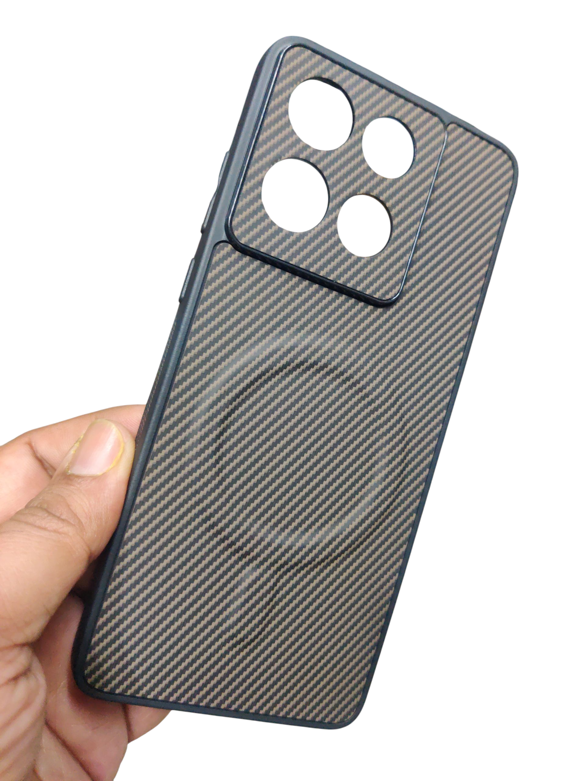 Motorola Moto Edge 60 Stylus Premium Quality Carbon Leather Magsafe Hard Back Cover Case - Royal Star