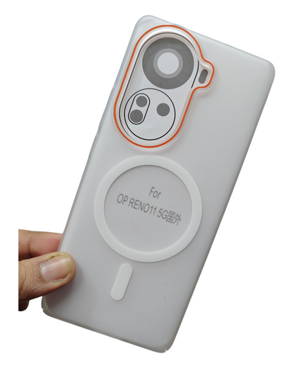 Oppo Reno 11 5G Royal Star Premium Quality Magsafe Matte Hard Plastic Back Cover Case - Royal Star