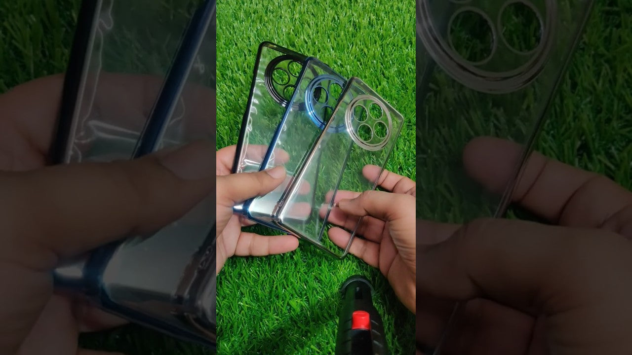 Oppo F27 Pro Plus 5G Premium Quality Hard Plastic Transparent Side Chrome Back Cover Case - Royal Star