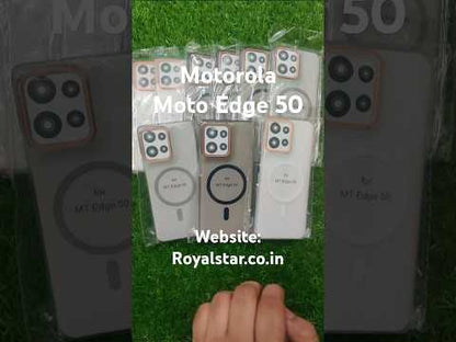 Motorola Moto Edge 50 Royal Star Premium Quality Magsafe Matte Hard Plastic Back Cover Case