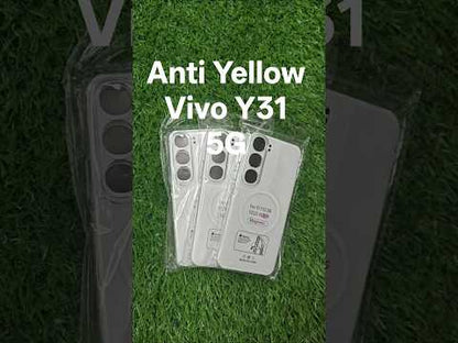 Vivo Y31 5G Anti Yellow Premium Quality Magsafe Crystal Clear Hard Plastic Back Cover Case