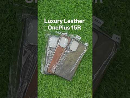 OnePlus 15R 5G Luxury Leather ( Side Soft, Back Hard ) Premium Quality Back Cover Case