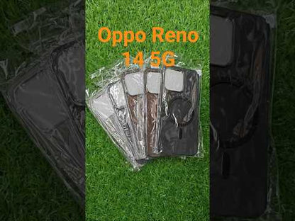 Oppo Reno 14 5G Magsafe Premium Quality Leather ( Side Soft, Back Hard ) Back Cover Case