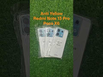 Xiaomi Redmi Note 13 Pro / Poco X6 5G Anti Yellow Premium Quality Magsafe Crystal Clear Hard Plastic Back Cover Case