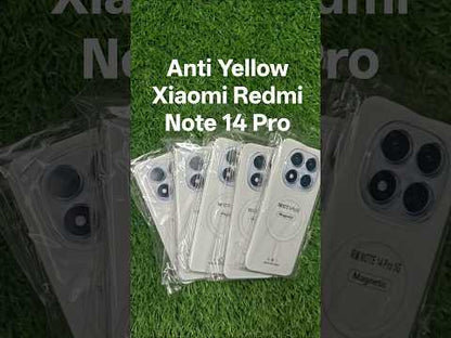 Xiaomi Redmi Note 14 Pro 5G Anti Yellow Premium Quality Magsafe Crystal Clear Hard Plastic Back Cover Case