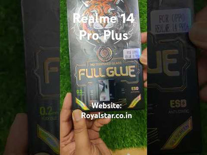 Realme 14 Pro Plus Full Glue Curved Tempered Glass Screen Protector Guard