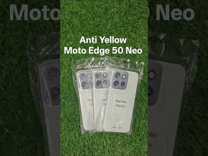 Motorola Moto Edge 50 Neo 5G Anti Yellow Premium Magsafe Crystal Clear Hard Plastic Back Cover Case