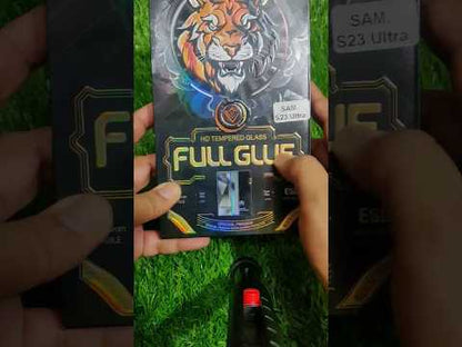 Full Glue Curved Tempered Glass Screen Protector Guard for Samsung S23 Ultra