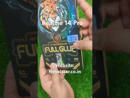 Realme 14 Pro Full Glue Curved Tempered Glass Screen Protector Guard