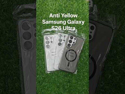 Samsung Galaxy S26 Ultra 5G Anti Yellow Premium Quality Magsafe Crystal Clear Hard Plastic Back Cover Case