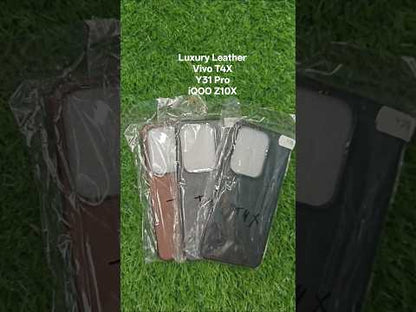 Vivo T4x / Vivo Y31 Pro / iQOO Z10x (5G) Luxury Leather ( Side Soft, Back Hard ) Premium Quality Back Cover Case