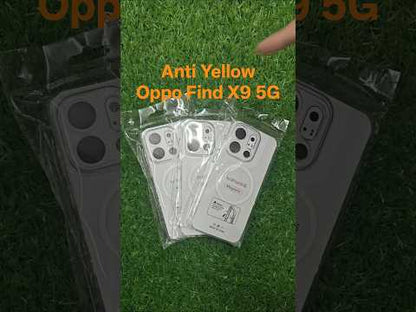 Oppo Find X9 5G Anti Yellow Premium Quality Magsafe Crystal Clear Hard Plastic Back Cover Case