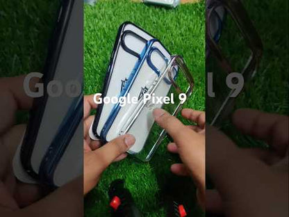 Google Pixel 9 Premium Quality Hard Plastic Transparent Side Chrome Back Cover Case