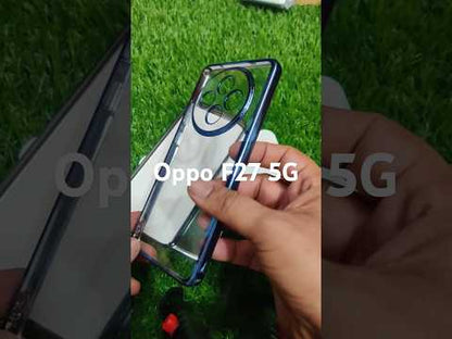 Oppo F27 5G Premium Quality Hard Plastic Transparent Side Chrome Back Cover Case