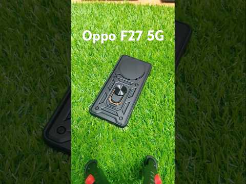 Premium Quality Tough Armor Sliding Camera Shield Cover & Ring Holder Stand Back Cover Case For Oppo F27 5g