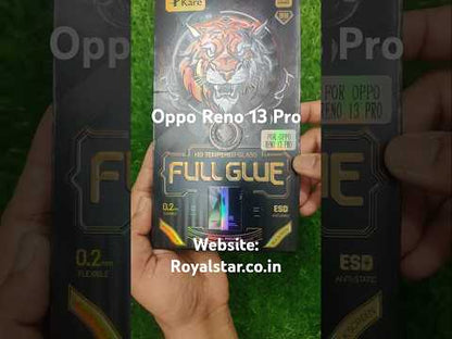 Oppo Reno 13 Pro Full Glue Curved Tempered Glass Screen Protector Guard