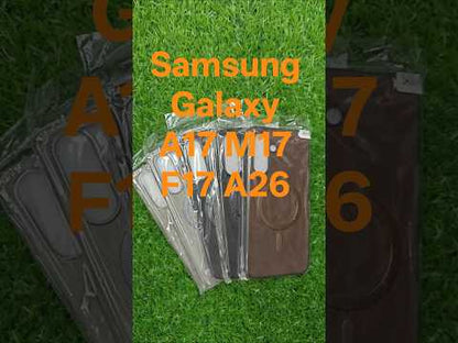 Samsung Galaxy A17 / M17 / F17 / A26 5G Magsafe Premium Quality Leather ( Side Soft, Back Hard ) Back Cover Case