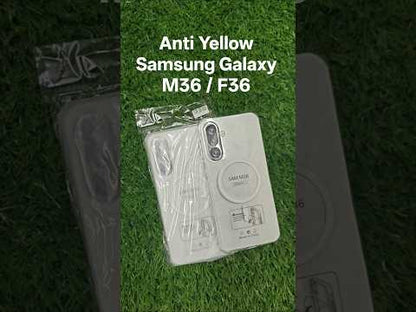 Samsung Galaxy M36 / F36 5G Anti Yellow Premium Magsafe Crystal Clear Hard Plastic Back Cover Case