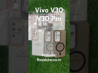 Vivo V30 & V30 Pro Royal Star Premium Quality Magsafe Matte Hard Plastic Back Cover Case
