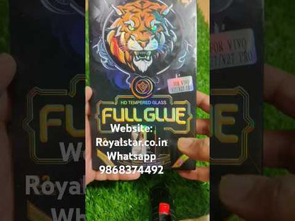 Full Glue Curved Tempered Glass Screen Protector Guard for Vivo V27 Pro