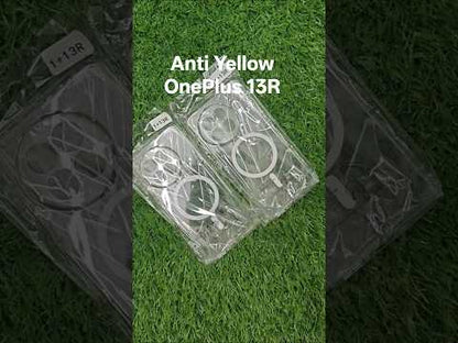OnePlus 13R 5G Anti Yellow Premium Quality Magsafe Crystal Clear Hard Plastic Back Cover Case