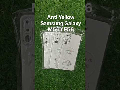 Samsung Galaxy M56 / F56 5G 5G Anti Yellow Premium Magsafe Crystal Clear Hard Plastic Back Cover Case