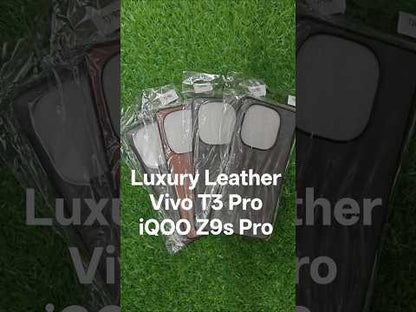 Vivo T3 Pro 5G / iQOO Z9 Pro 5G Luxury Leather ( Side Soft, Back Hard ) Premium Quality Back Cover Case
