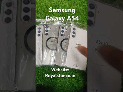 Samsung Galaxy A54 5G Anti Yellow Premium Quality Magsafe Crystal Clear Hard Plastic Back Cover Case
